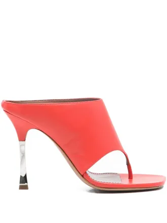 PARIS TEXAS Lorena thong-strap sandals - women - Calf Leather/Calf Leather/Calf Leather/Rubber - 38.5 - Red