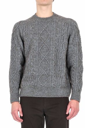 Herno Vanisee Cotton-Yak-Wool Cable Crewneck Sweater
