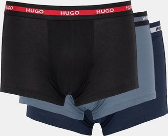 HUGO BOSS Mens HUGO Planet 3 Pack Stretch Cotton Trunks - Open Miscellaneous 964 - Black - Size: 33/32/32