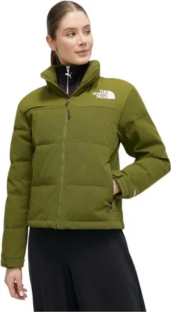 The North Face Fitness, Dames, Groen, L, Leer, 1992 Ripstop Nuptse Jas