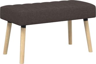 vidaXL Banco Con Tapizado En Canal Marr&oacute;n Oscuro 80 X 40 X 46 Cm Tela Vidaxl