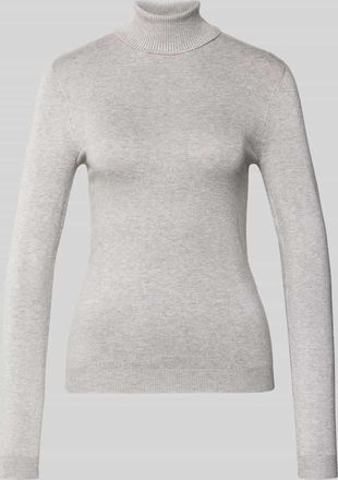 Vero Moda Slim Fit Rollkragenpullover aus Viskose-Mix Modell GLORY in Hellgrau Melange, Größe XL