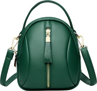 Generic Leather Small Crossbody Shoulder Messenger Bag For Women Lady Girl Mens Shoulder Bags (Green, One Size)