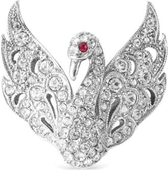 Susan Caplan Vintage 1980 Attwood & Sawyer swan brooch - Silver