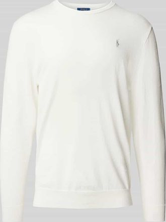 Polo Ralph Lauren Strickpullover mit Rundhalsausschnitt in Weiss, Gr&ouml;&szlig;e XXL