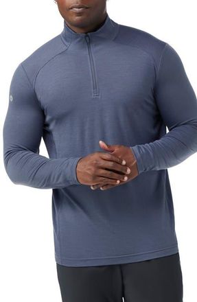 Smartwool Active Mesh Performance Quarter Zip Pullover in Nightfall Blue at Nordstrom, Size Xx-Large