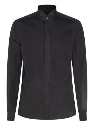 Canali cotton tuxedo shirt - Black