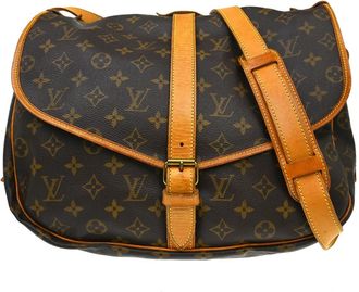 Louis Vuitton Saumur Monogram Canvas Brown Canvas Handbag (Pre-Owned)