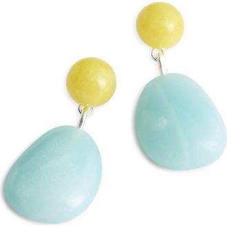 Madewell Stone Double Drop Earrings in Amazonite Multi at Nordstrom