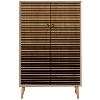 Dmora Dmora - Aparador Dpersy, Buf&eacute; De Sal&oacute;n, Aparador De Sal&oacute;n, Despensa De Cocina, 80x36h127 Cm, Roble