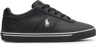 Polo Ralph Lauren Schoenen, Heren, Zwart, 41 EU, Leer, Hanford Sneakers met logo