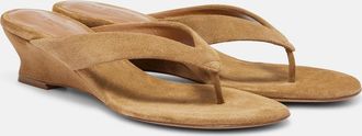 Le Monde Beryl Micro Wedge 40 suede thong sandals
