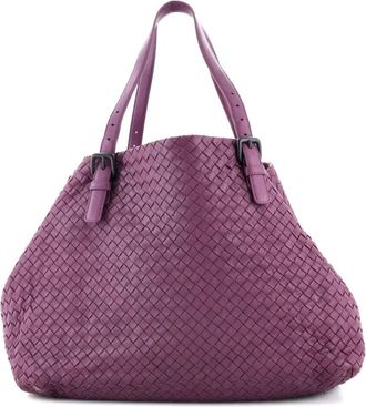 Bottega Veneta A-Shape Intrecciato Nappa Large tote bag - Paars