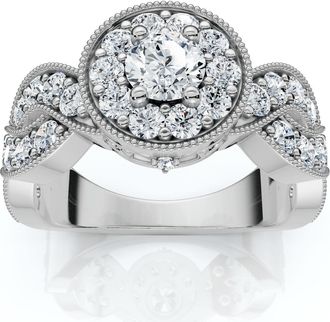 Pompeii3 1Ct TW Wendy Diamond Engagement Ring 10k Gold Lab Grown