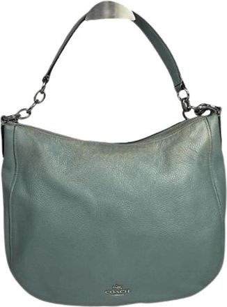 Coach Pre-owned Shoulder Bags, female, Blue, Size: ONE SIZE Pre-owned Leather Shoulder Bag