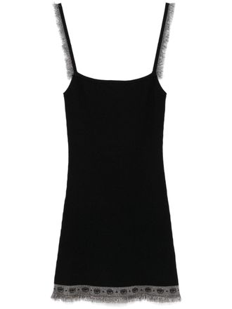 Chiara Ferragni ribbed-knit lurex mini dress - Black