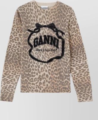 Ganni graphic wool jumper