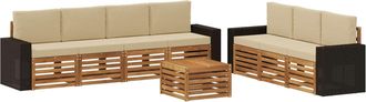 vidaXL Juegos De Sof&aacute;s 8 Uds. Madera De Acacia S&oacute;lida Vidaxl