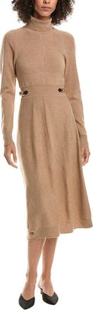 Derek Lam Becky Horsebit Wool Sweaterdress