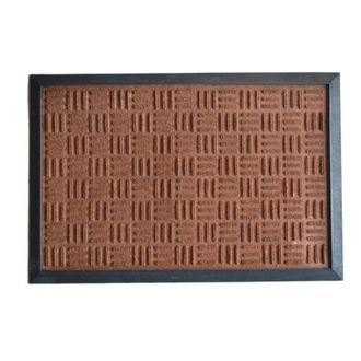 Imports Decor Imports Decor Synthetic Rubber Mat, 16-Inch by 24-Inch, Brown