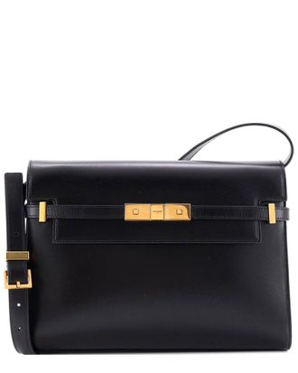 Saint Laurent Black Leather Manhattan Shoulder Bag Medium (Authentic Pre- Loved)