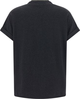 Brunello Cucinelli Womens Gray Cotton T-Shirt