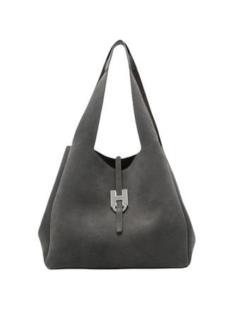 Hogan Suede Metallic H-Clasp Handbag