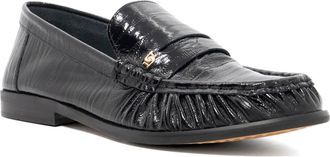 Dune London Womens Ladies Grisella - Leather Slip On Ruched Toe Loafers - Black Suede - Size UK 4