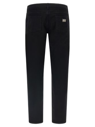 Dolce & Gabbana Logo Plaque Jeans - Black