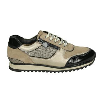 Hassia Beige Sportieve Lage Damesschoenen - Dames - Sneakers - Veelkleurig - 38 EU - Leer - Schoenen