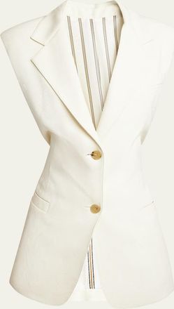 Etro Twisted-Back Silk Vest