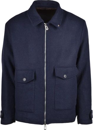 Out / Fit Blue Wool-Blend Structured Coat