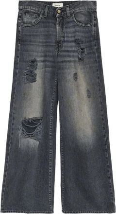 A Paper Kid distressed Paper Kid trousers - women - Cotton - 44 - Grey
