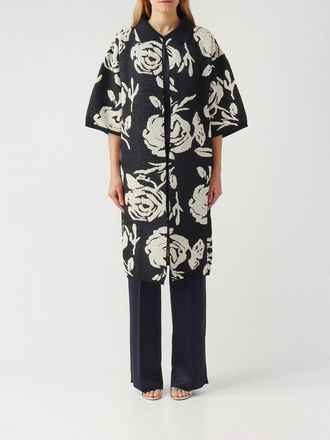Liviana Conti Cappotto Andrew in misto viscosa con motivo jacquard