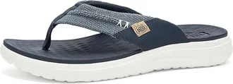 Hey Dude Finn Flip Braided Mens Sandals Navy : 12 M, Textile