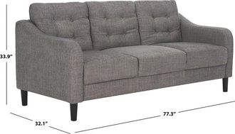 Safavieh Couture Nathaniel Tufted 3-Seater Sofa
