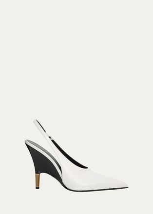 Khaite 100mm Bella Leather Slingback Pumps