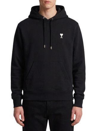 Ami Black Regular Logo Hoodie