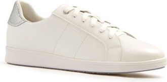 FRANKiE4 Jackie V Leather Sneaker in White/Silver at Nordstrom, Size 9.5