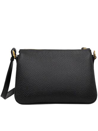 Gianni Chiarini Brooke Rectangular Black Textured Leather Bag