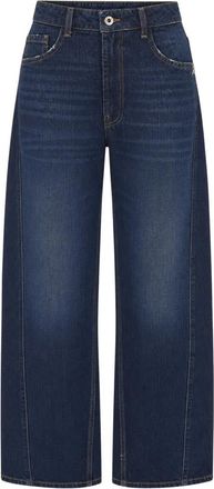Patrizia Pepe Wide Jeans - Dames - Loose Fit Jeans - Blauw - W25 - Katoen - Jeans