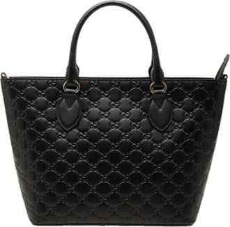 Gucci Pre-owned Satchel - Dames - Vintage Shopper - Zwart - ONE Size - Leer - Vintage