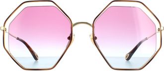 Chloé Round Gold Blue Pink Gradient CH0045S