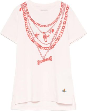 Vivienne Westwood T-shirt Viv Chain - Rosa