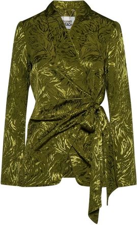 Silvian Heach Blazer jacquard met ceintuur - Dames - Blazers - Groen - L - Jassen