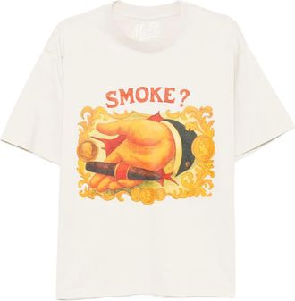 Melt T-shirt met grafische print - Beige