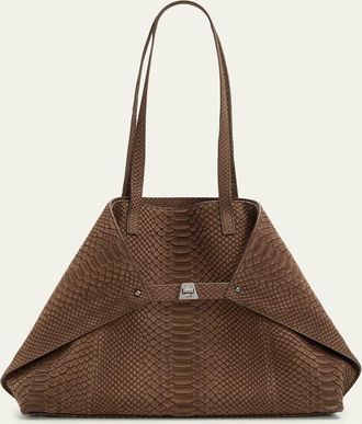 Akris Ai Medium Python Convertible Shoulder Bag