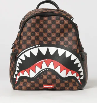 Sprayground Sharks In Paris Check Print PVC Backpack with Top Handle