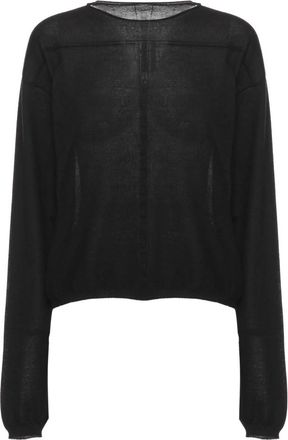 Rick Owens Cashmere Jersey - Dames - Ronde hals truien - Zwart - S - Kasjmier - Truien & Vesten