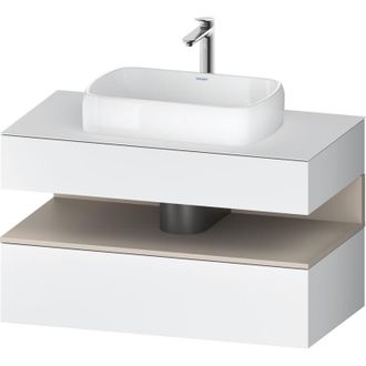 Duravit Duravit - Qatego Consola Mueble Bajo Lavabo, 1 Extra&iacute;ble, 1 Caj&oacute;n